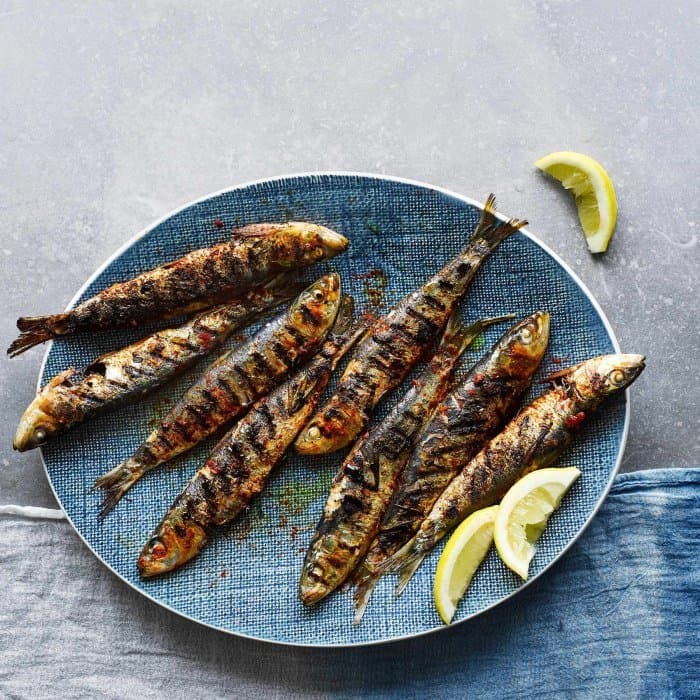 Grilled Portuguese sardines image